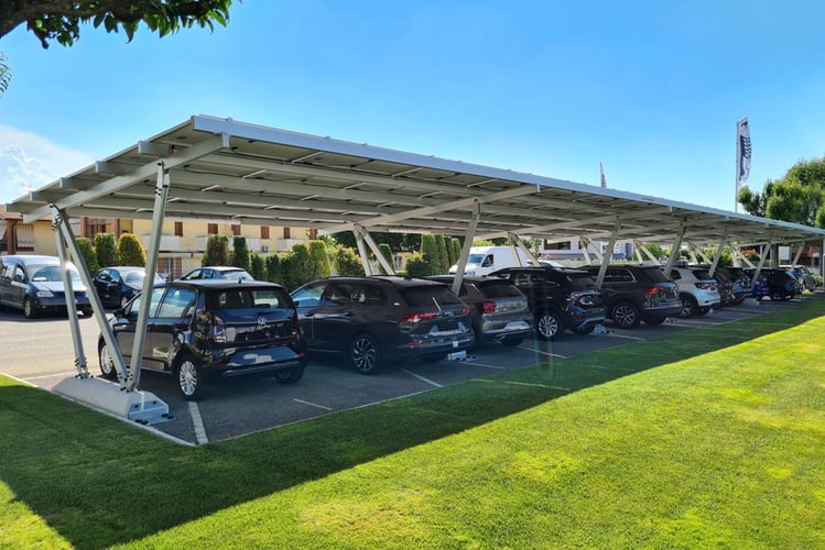 Commercial Solar Carport in a Carpark