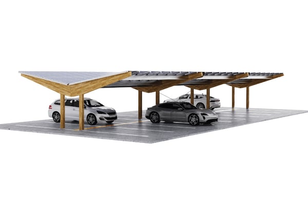 Wooden Solar Carport Structure